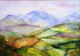 67 - The Hills in Spring Watercolour - Liz Symonds.JPG